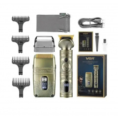 Аккумуляторный триммер + шейвер для бритья VGR V-649 Gold Киев