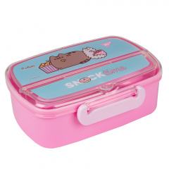 Контейнер YES Pusheen 750 мл с приборами (708161) Орехов