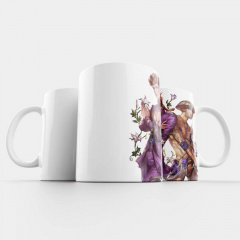 Чашка Fan Girl Джорно и Голд Експириенс Невероятные приключения ДжоДжо - JoJo’s Bizarre Adventure (15762) 330 мл Белый Долина