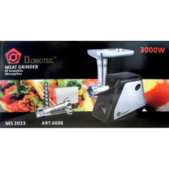 Электромясорубка с соковыжималкой и насадками для колбас и кеббе Domotec MS-2023 черная 3000W (MS-2023_1840) Черкассы