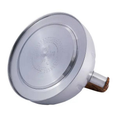 Чайникиз нержавеющей стали со свистком Kamille KM 0698 5 л Стальной с коричневым Черкассы