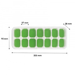 Силиконовая форма для льда cumenss AI-814 Cube 14 Green для коктейлей Братське