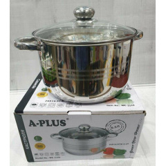 Кастрюля A-plus 2169 6.5 л Стальная (300083) Киев