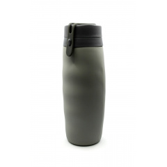 Складная бутылка для воды и напитков Silicone Bottle 600 мл Серая (500014) Чортків
