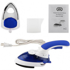 Дорожный мини утюг и отпариватель для одежды 2 в 1 Hot Steamer HT-558B с поворотной ручкой 1000 Вт мини отпариватель Синий Киев