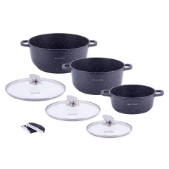 Набор Kamille Landes Black с двумя прихватками 7 предметов Приморск