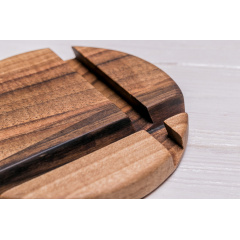 Подставка из дерева на стол для гаджета ecoWalnut 125x125x15 мм Вінниця