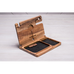 Деревянный органайзер для гаджетов/канцелярских приборов ecoWalnut 300x231x210 мм Червоноград
