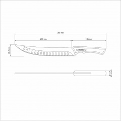 Нож для мяса Tramontina Churrasco 253 мм Black (6740824) Рівне
