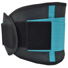 Пояс компрессионный MadMax MFA-277 Slimming belt Black/turquoise M Костопіль