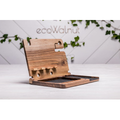 Деревянный органайзер с беспроводной зарядкой Apple ecoWalnut 300x231x210 мм Приморск