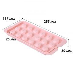 Пластиковая форма для льда Lesko 1178 Бриллиант Pink 18 отделений 12673-79372 Гайсин