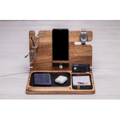 Деревянный органайзер для гаджета ecoWalnut 300x231x210 мм Киев
