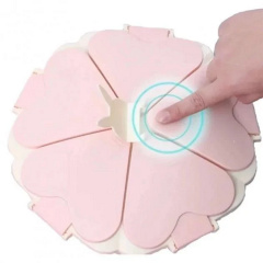 Тарелка-менажница для закусок RIAS Peach Heart Shape с подставкой для телефона 5 отсеков Pink (3_01556) Петрове