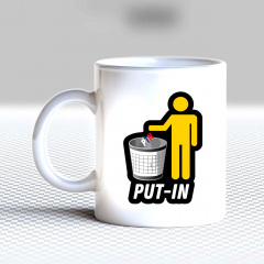 Белая кружка с принтом "Put-in" Кавун Братське