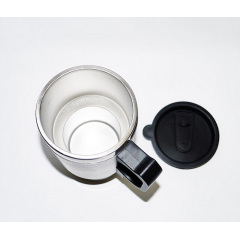 Термокружка с подогревом Electric Mug 12 V Серебристый с черным (73698839) Херсон