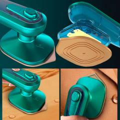 Ручной мини утюг Lesko Iron C020 Green портативный для сухой и влажной глажки Херсон