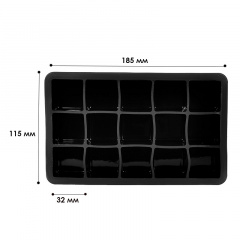 Силиконовая форма cumenss AI-807 Cube 15 Black для заморозки льда Костопіль