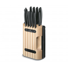 Набор кухонных ножей и подставки Victorinox Swiss Classic Cutlery Block 12 предметов Черные (6.7153.11) Івано-Франківськ