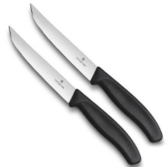 Набор кухонных ножей для стейка Victorinox Swiss Classic Steak 12 см 2 шт Черные (6.7903.12B) Черновцы