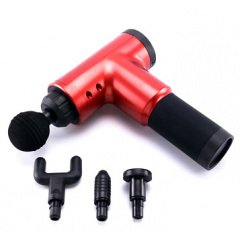 Аккумуляторный массажер для тела 4 насадки Fascial Gun KH-320 Красный (VD201605935) Коростень
