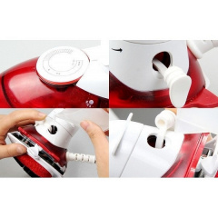 Дорожный мини утюг и отпариватель для одежды 2 в 1 Hot Steamer HT-558B с поворотной ручкой 1000 Вт мини отпариватель Красный Чернігів