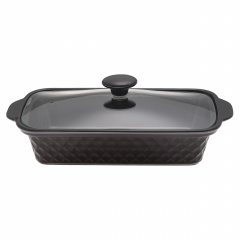 Мармит прямоугольный с подставкой Kamille 1,4 л Черный (KM-6420) Броди