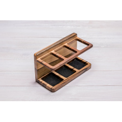 Деревянный органайзер для хранения косметики ecoWalnut 190x87.5x110 мм Київ
