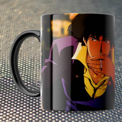 Чашка Fan Girl Ковбой Бибоп - Cowboy Bebop (15764) 330 мл Черный Черкаси