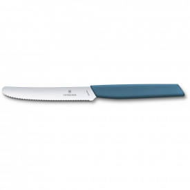 Кухонный нож Victorinox Swiss Modern Tomato&Sausage 11 см Синий (6.9006.11W2)