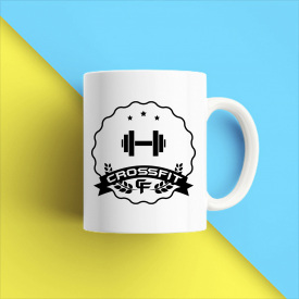 Кружка чашка белая с принтом "Crossfit" Кавун