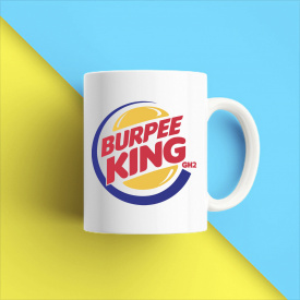 Кружка чашка белая с принтом "Burpee King" Кавун