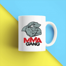 Кружка чашка белая с принтом "Акула ММА Gang" Кавун