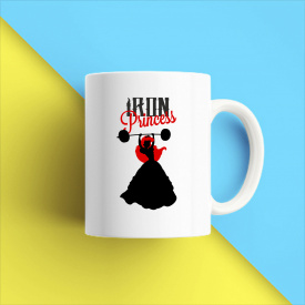 Кружка чашка белая с принтом "Принцесса в платье: Iron princess" Кавун
