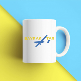 Кружка чашка белая с принтом "Bayraktar" Кавун