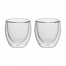 Набор чашек с двойными стенками Kamille 100 мл 2 шт Прозрачный (КМ 9013)