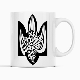 Чашка Кавун Герб Украины. Сокол в Трезубце 320 мл Белый (К001705)