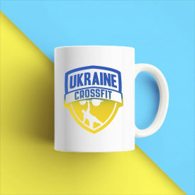 Кружка чашка белая с принтом "Ukraine crossfit" Кавун