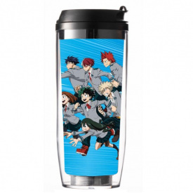 Бутылка для воды Jsstore Аниме Моя Геройская Академия Голубая 350 мл