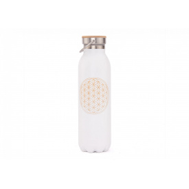 Термобутылка из нержавеющей стали Bodhi 600 мл Цветок жизни белый