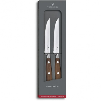 Набор кухонных ножей Victorinox Grand Maitre Wood Steak Set 120 мм дерево 2 шт. (7.7240.2W)