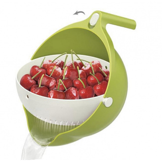 Миска-дуршлаг для ягод MESH STRAINER 2в1 Green (300672GR)