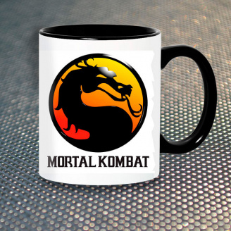 Чашка Fan Girl Логотип Мортал Комбат Mortal Kombat New (14503) 330 мл Разноцветный