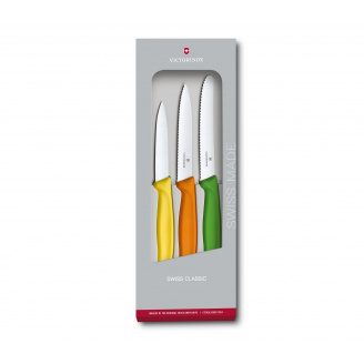 Набор кухонных овощных ножей Victorinox Swiss Classic Paring Set 3 шт Разноцветные (6.7116.31G)