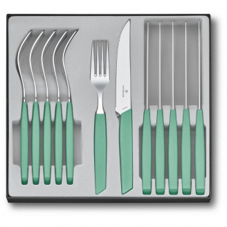 Набор столовых приборов Victorinox Swiss Modern Table Set 12 предметов Зеленый (6.9096.12W41.12)