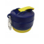 Складной силиконовый стакан с крышкой и трубочкой 350 мл Tonna Waist BLUE and YELLOW Володарськ-Волинський