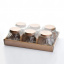 Комплект стеклянных банок Flora Basic Kitchen 7,6х7,8 см 6 шт Прозрачный (SK000276) Винница