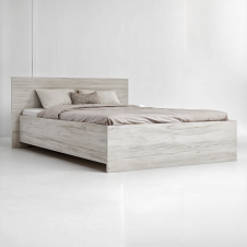 Кровать полуторная Tobi Sho SONATA/1400 ДСП, 1400х2000 мм Дуб крафт белый