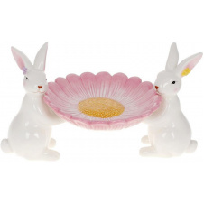 Блюдо диаметр 25.5см White-Pink Cute Bunnies Bona DP118460