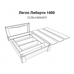 Кровать полуторная Tobi Sho LIBERTY ДСП, 1400х2000 мм Дуб крафт золотой Киев